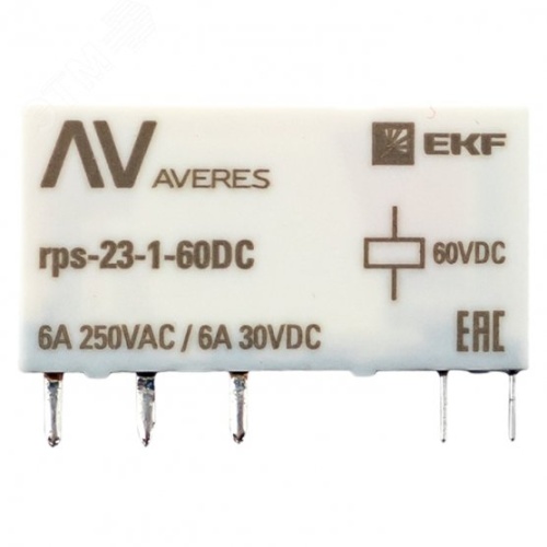Реле промежуточное РП slim 23/1 6A 60В DC | код rps-23-1-60DC | EKF Реле промежуточное РП slim 23/1 6A 60В DC | код rps-23-1-60DC | EKF