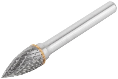 Шарошка карбидная штифт 6мм тип "G" параболическая заостренная 10х20х65мм FIT 36621 фото 2 Шарошка карбидная штифт 6мм тип "G" параболическая заостренная 10х20х65мм FIT 36621 фото 2