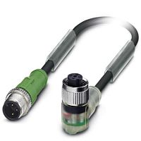 Кабель для датчика / исполнительного элемента SAC-3P-M12MS/0,6-PUR/M12FR-2LB | код 1668441 | PHOENIX CONTACT