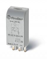 Модуль индикации и защиты, зеленый LED + диод (+ A1), 110...220В DC | код 9902922099 | FINDER
