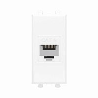 Розетка компьютерная 1мод. Avanti "Белое облако" RJ45 кат.6 без шторок модульная механизм | код. 4400691 | DKC