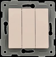 Выключатель 3-кл. СП Ugra 10А IP20 250В механизм беж. | код С11В3-003 | GUSI