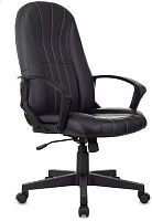 Кресло руководителя Бюрократ T-898 черный Leather Black эко.кожа крестов. пластик | код 1129534 | БЮРОКРАТ