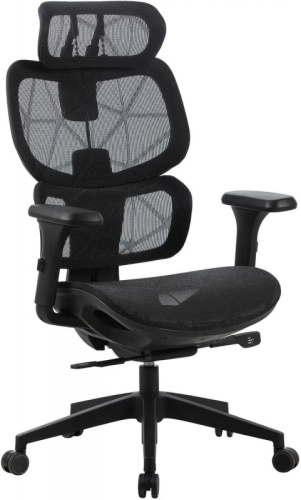 Кресло Cactus CS-MC555-BK черный сетка с подголов. крестов. пластик пластик черный | код 2003196 | CACTUS