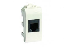 Ком.роз. RJ45 кат.6, 8P8C, Brava, слон.кость, 1мод | код 75458S | DKC
