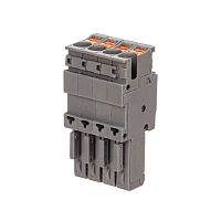 Штекер зажим push-in 4 точки подключения 2.5кв.мм сер. DKC VPR-P-2.5-4