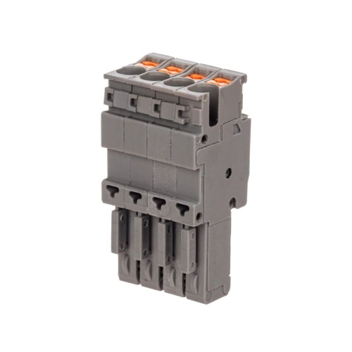 Штекер зажим push-in 4 точки подключения 2.5кв.мм сер. DKC VPR-P-2.5-4