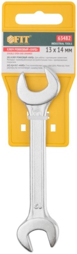 Ключ рожковый ''Хард'', хромированное покрытие 13х14 мм | код 63482 | FIT фото 3