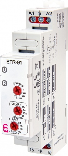Многофункциональное реле времени ETR-91 12-240V AC/DC (1x16A_AC1) | код 002473070 | ETI
