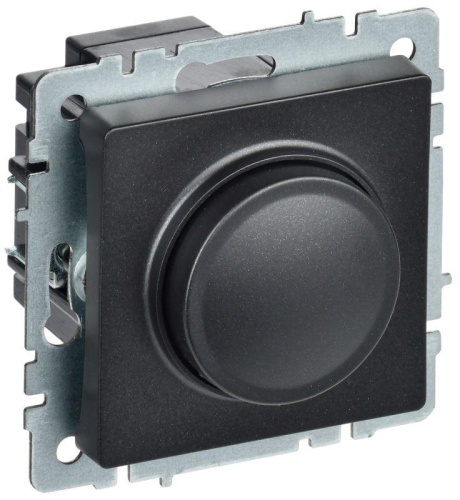 Светорегулятор СП BRITE пов-наж. 600Вт СС10-1-0-БрЧ черн. | код BR-D20-0600-K02 | IEK