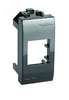 BRAVA Адаптер для информационныx разъемов Keystone 1 модуль черный | код 77607N | DKC