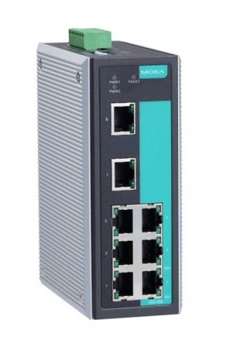 Коммутатор EDS-308-T Ethernet Switch,with 8 10/100BaseTx ports, -40/+75C | код 00-01143356 | MOXA