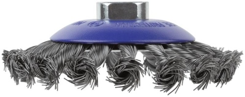 Щетка для УШМ, М14, Тарелка, крученая проволока 0,5 мм, 115 мм, блистер, Profi | код 82-906 | FIT фото 2 Щетка для УШМ, М14, Тарелка, крученая проволока 0,5 мм, 115 мм, блистер, Profi | код 82-906 | FIT фото 2