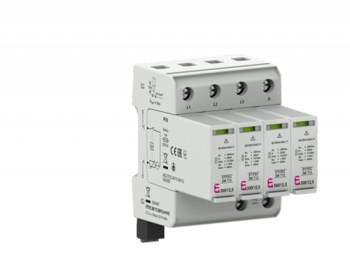 Ограничитель перенапряжения ETITEC SM T12 300/12,5 (4+0, 4p, TNC-S) RC | код 002440547 | ETI