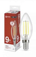 Лампа светодиодная LED-СВЕЧА-deco 9Вт свеча прозрачная 4000К нейтр. бел. E14 1040лм 230В | код 4690612026206 | IN HOME