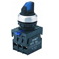 Переключатель подсвет. NP8-10XD/226, 2 полож. самовозв., синий, AC110-230В(LED), 1НО, IP65 (R) | код 667679 | CHINT