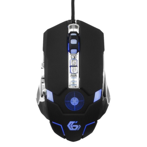 Мышь игровая Gembird MG-530, USB, черный, код Survarium , 5 кнопок+колесо-кнопка+кнопка огонь, 3200 DPI, подсветка 3 цвета, программное обеспечение, кабель тканенвый 1.75м | код MG-530 | Gembird