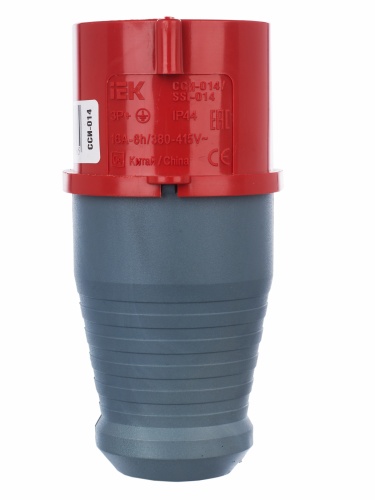 Вилка 3Р+РЕ 16А 380В IP44 | код. PSR02-016-4 | IEK фото 6