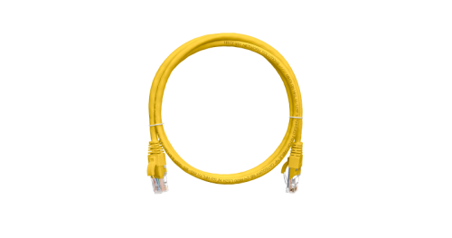 Шнур коммутационный NIKOMAX U/UTP 4 пары, Кат.5е (Класс D), 100МГц, 2хRJ45/8P8C, T568B, заливной, с защитой защелки, многожильный, BC (чистая медь), 24AWG (7х0,205мм), LSZH нг(А)-HFLTx, желтый, 1м | код NMC-PC4UD55B-010-C-YL | NIKOMAX Серия