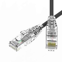 Патч-корд неэкранированный SLIM CAT6 U/UTP 4х2, 28 AWG, LSZH, чёрный, 2м | код RN6UU4520BK-28 | DKC