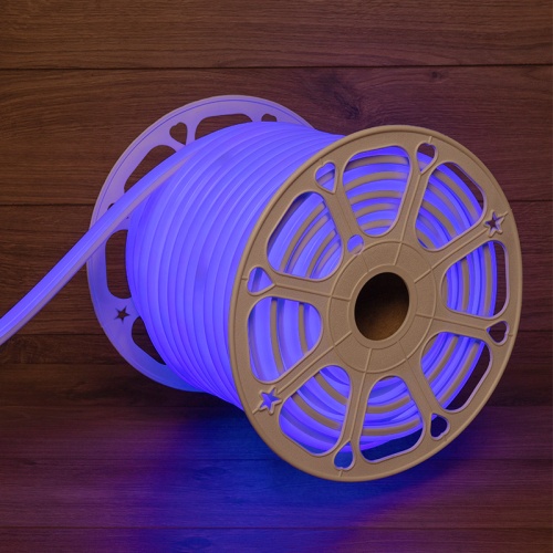 Гибкий неон LED SMD, форма – D, 16х16 мм, синий, 144 LED/м, бухта 50 м | код 131-083 | NEON-NIGHT