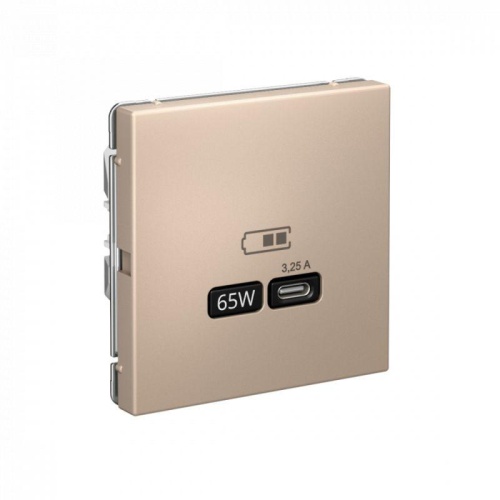 ARTGALLERY USB розетка тип-С 65Вт высокоскор.заряд. QC, PD, механизм, песочный | код GAL001227 | Systeme Electric фото 5 ARTGALLERY USB розетка тип-С 65Вт высокоскор.заряд. QC, PD, механизм, песочный | код GAL001227 | Systeme Electric фото 5