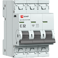 Выключатель автоматический 3п C 32А 6кА ВА 47-63N PROxima | код. M636332C | EKF