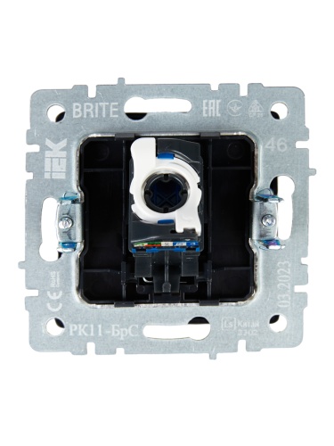Розетка компьютерная СП RJ45 кат.6 BRITE РК11-БрС сталь | код BR-K10-2-K46 | IEK фото 3 Розетка компьютерная СП RJ45 кат.6 BRITE РК11-БрС сталь | код BR-K10-2-K46 | IEK фото 3