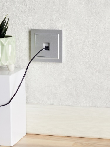 BRITE Розетка компьютерная RJ45 кат.5E РК10-БрА алюминий | код BR-K10-1-K47 | IEK фото 6