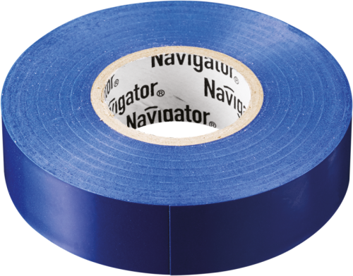 Изолента ПВХ синяя 15мм 10м NIT-B15-10/B (71233) | код 17631 | Navigator Group