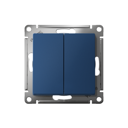 ATLASDESIGN 2-клавишный ПЕРЕКЛЮЧАТЕЛЬ, сх.6/2, 10АХ, быстрозажимные клеммы, АКВАМАРИН | код ATN001165S | Systeme Electric