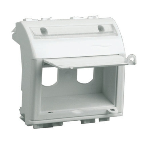 Адаптер для 2 оптоволоконныx разъемов белый 2 модуля | код 76615B | DKC