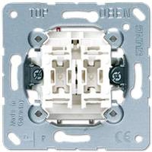 Переключатель 2-клавишный (проходной). Механизм. 10A 250Вт. Серия- Eco Profi. Механизм. | код EP409U | JUNG