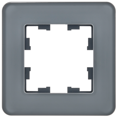 BRITE Рамка 1-мест. РУ-1-2-Бр стекло графит RE IEK | код BR-M12-G-41-K53 | IEK фото 4