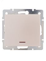 Выключатель RAIN с подсветкой жемчужно-белый перламутр механизм | код 703-3088-111 | Lezard