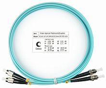 Cabeus FOP-50-FC-ST-2m Шнур оптический duplex FC-ST 50/125 mm OM3 2м LSZH | код 7567c | Cabeus