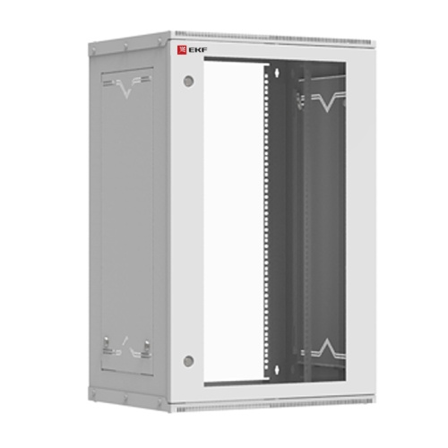 Шкаф телекоммуникационный настенный разборный 18U (600х450) дверь стекло, Astra серия PROxima | код ITB18G450D | EKF