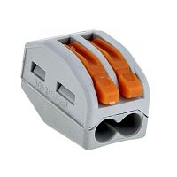 Клемма СМК 222-412, 2 отверстия, 0.08-2.5мм2 (уп.100шт.) | код. plc-smk-412 | EKF