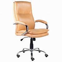 Кресло офисное BRABIX PREMIUM Cuba EX-542, экокожа, бежевое | код 532551 | BRABIX