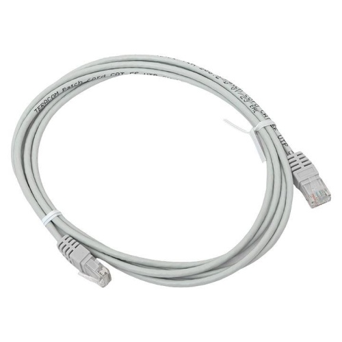 Патч-корд кат.5E UTP неэкранир. PVC 1Гбит/с 2м сер. TERACOM | код TRC-5EUTP-PVC-2M-GY | EKF