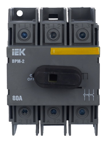 Выключатель-разъединитель модульный ВРМ-2 3P 80А | код MVR20-3-080 | IEK фото 8