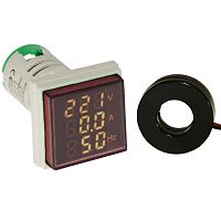 Цифровой LED вольтметр, ампермерметр, частотомер переменного тока RUICHI DMS-305 | код 110536 | Ruichi