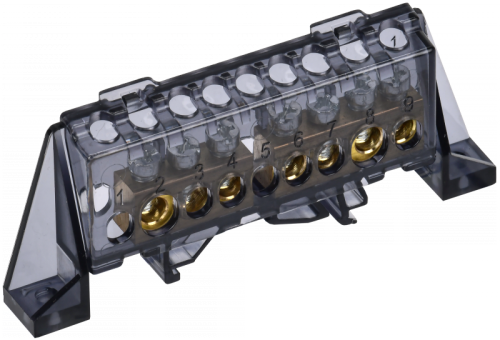 TEKFOR Шина N ноль в комб. изол. Стойка 8х12-3+4-Ч IEK | код TF-NN20-34-DP-K02 | IEK