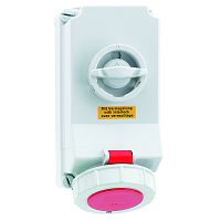 Настенная розетка с блокировкой 32A, 4p, 3h, 380+440V, IP67, Quick-Connect Bals (реф) 16050 | код 16050 | Bals