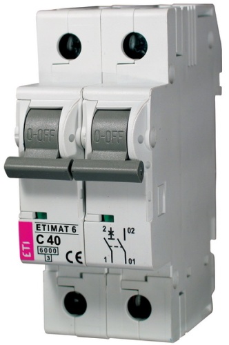 Автоматический выключатель ETIMAT 6 1p+N С 40А (6 kA) | код 002142520 | ETI