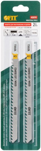 Полотно по дереву HCS шлифованные под свободным углом зубья 132/106/4мм (T301DL) (уп.2шт) FIT 40899 фото 3