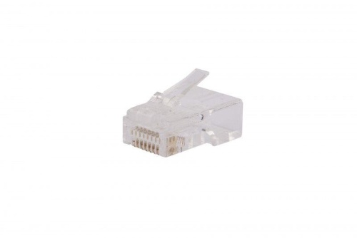 Разъем легкой оконцовки PLEZ-8P8C-U-C5-100 RJ-45 (8P8C) под витую пару кат.5 (50 µ"/ 50 микродюймов) универс. (для ож и мж кабеля) (уп.100шт) | код 403341 | Hyperline