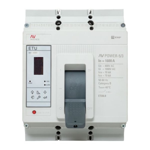 Автоматический выключатель AV POWER-5/3 1600А 70kA ETU6,0 AVERES | код mccb-53-1600M-6.0-av | EKF фото 3