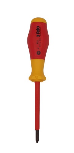 Отвертка диэлектрическая крестовая PZ1х80 | код. 91510290 | FELO