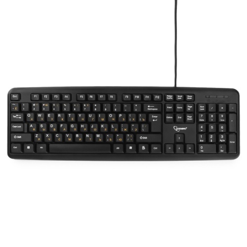 Клавиатура Gembird KB-8320UXL-BL, черный, USB, кабель 2 м., 104 клавиши | код KB-8320UXL-BL | Gembird